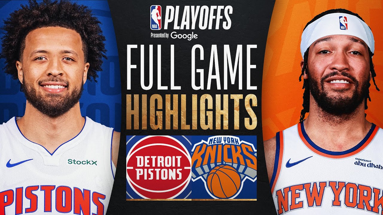 #6 PISTONS at #3 KNICKS | FULL GAME 1 HIGHLIGHTS | April 19, 2025
