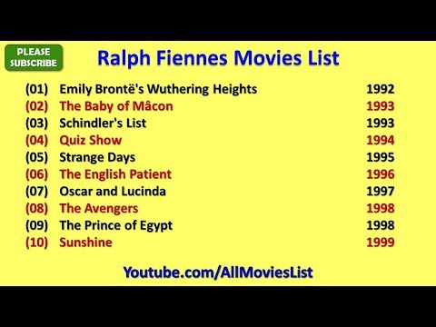 Ralph Fiennes Movies List