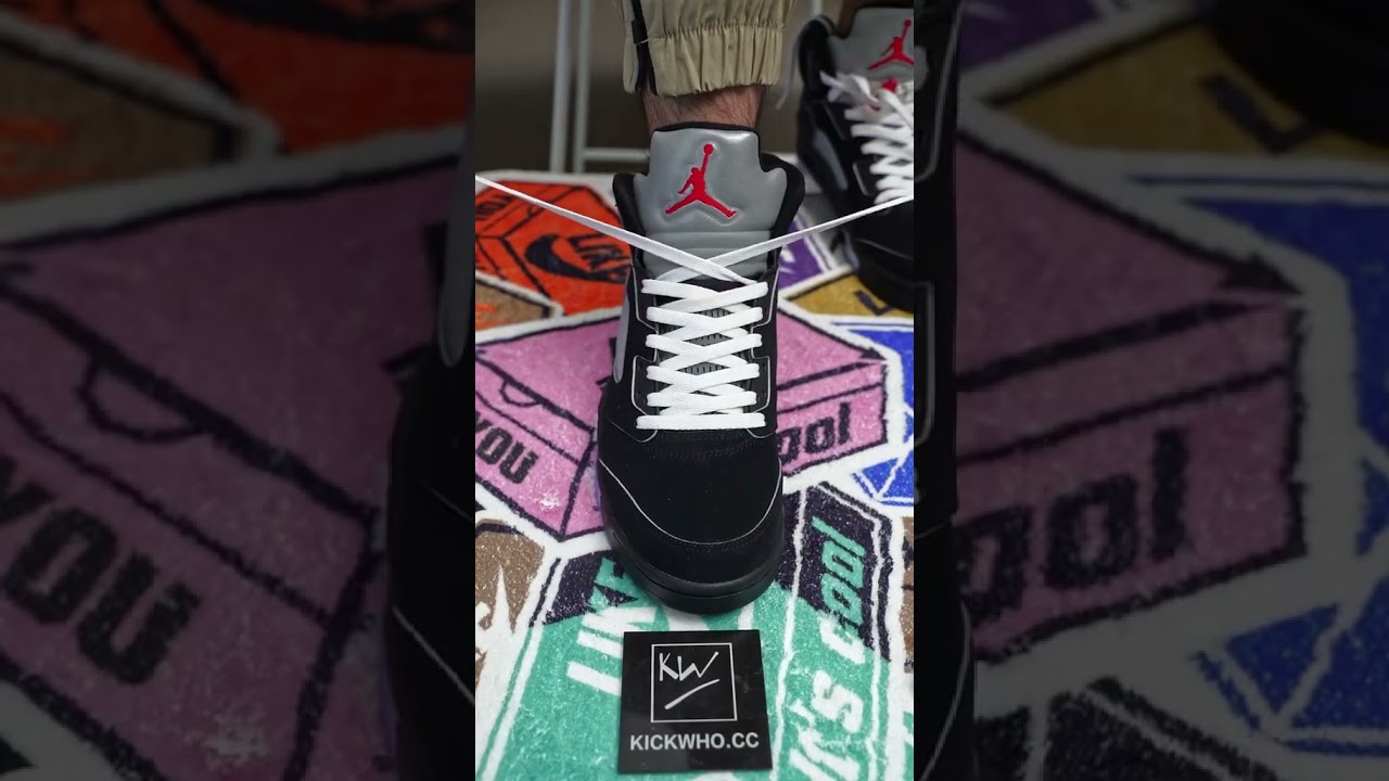 How to lace jordan 5 Retro OG Metallic Reimagined # #shoelacestyle #nike #airjordan5