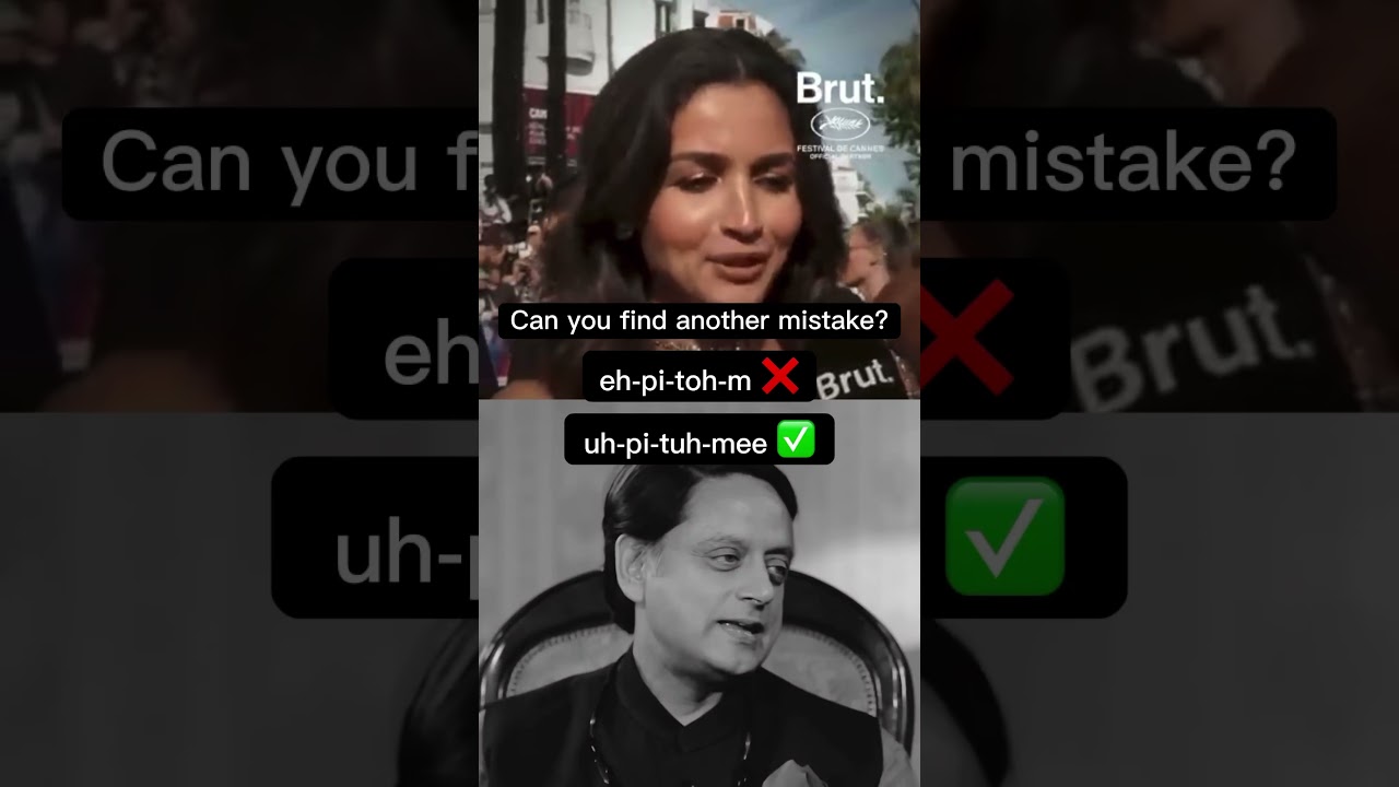 How to pronounce 'epitome' in Standard English with #shashitharoor #aliabhatt