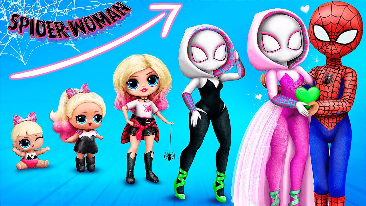Gwen Stacy Growing Up in Spider-Verse! 31 Dolls Hacks