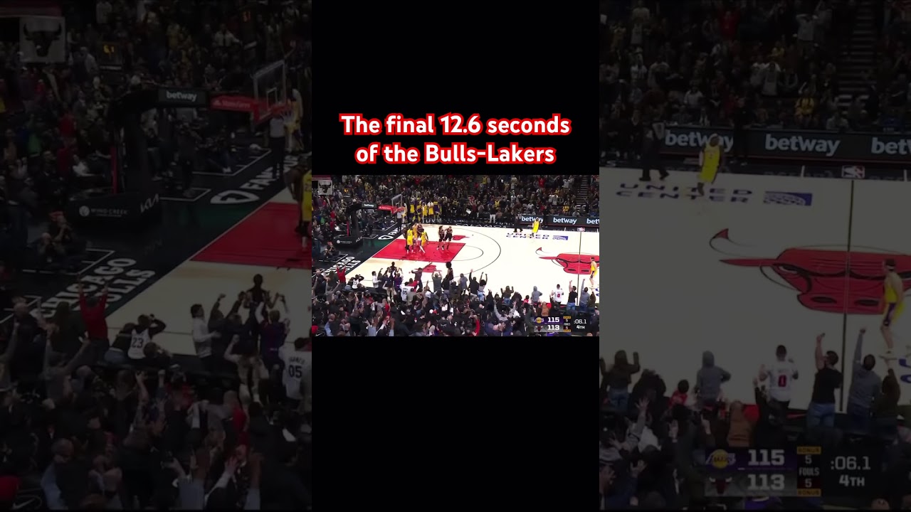 The final 12.6 seconds of the Bulls-Lakers #nba #bulls #lakers #chicagobulls #losangeleslakers
