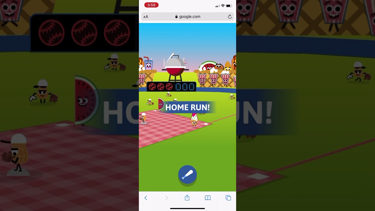Hitting a triple on google baseball