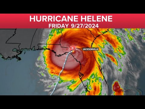 Radar timeline shows Hurricane Helene's path