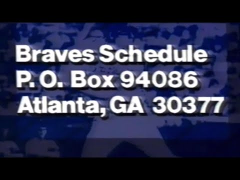 1984 Braves Schedule Commercial