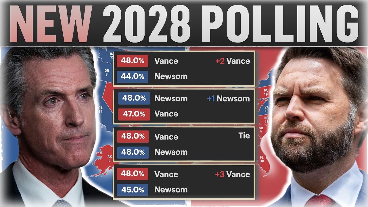 The 2028 Presidential Election Map Based on the Latest Polls!