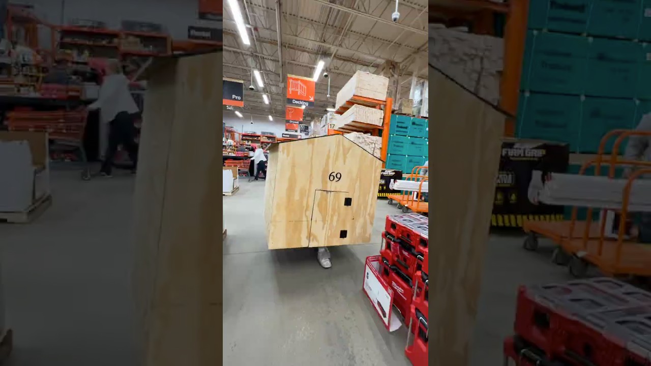 WE BUILT A HOUSE INSIDE HOME DEPOT 🔨