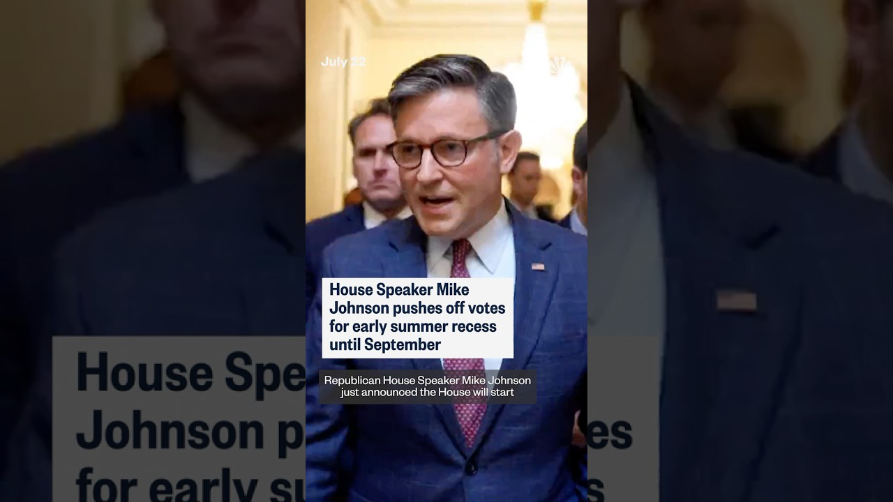 House Speaker Mike Johnson pushes off votes for early summer recess until September