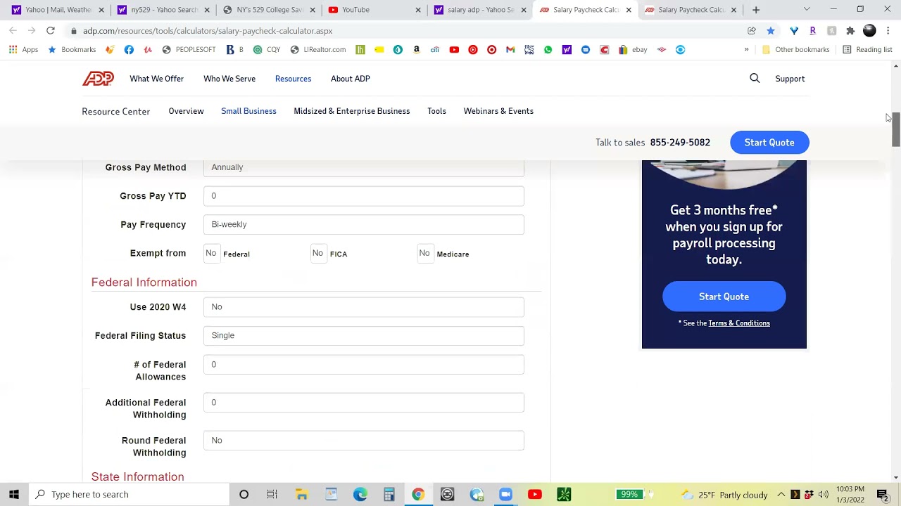 Salary Paycheck calculator
