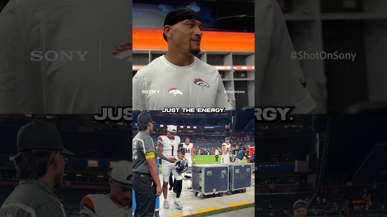 Evan Engram reacts to his first reception at Empower Field at Mile High 🔥 #broncos #nfl #engram