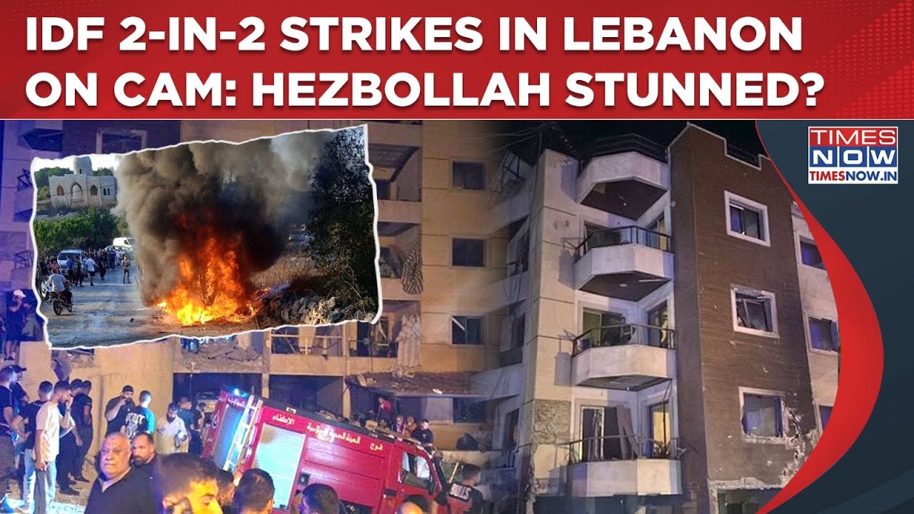 Double IDF Strike In Lebanon On Cam: Hezbollah Nabatieh HQ Bombed, Then 'Terrorist' Vehicle Blown Up