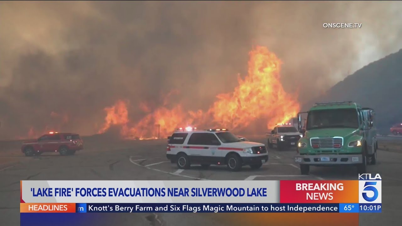Wildfire forces evacuations near Silverwood Lake in SoCal