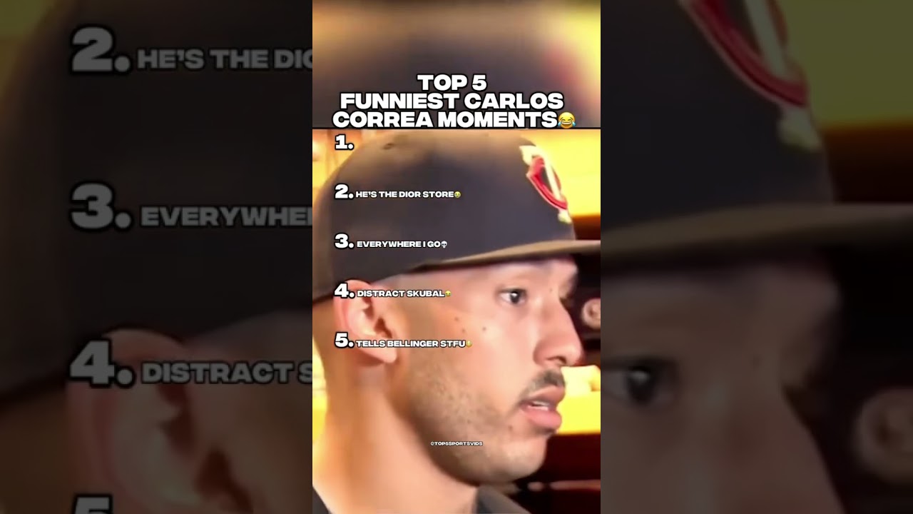 TOP 5 FUNNIEST CARLOS CORREA MOMENTS🤣 #carloscorrea #astros #baseball #sports #top5