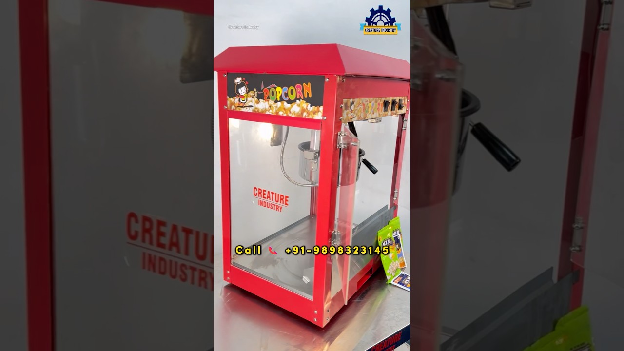 Electric Popcorn Maker | Flavoured Popcorn Making Machine | Creature Industry 📞+91-9898323145