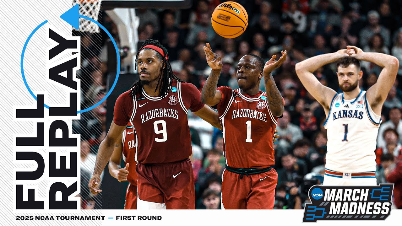 Arkansas vs. Kansas - 2025 NCAA men’s first round | FULL REPLAY