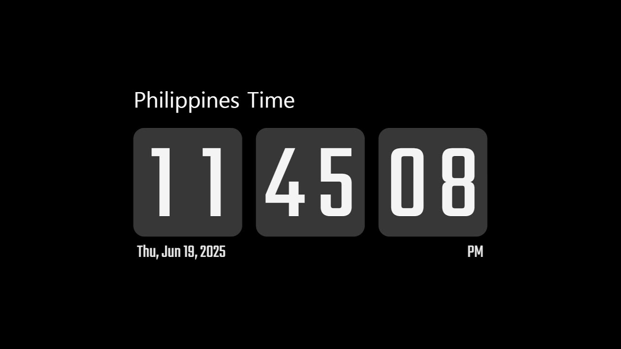 🔴 LIVE | Clock / Time in manila, philippines / what time is it now