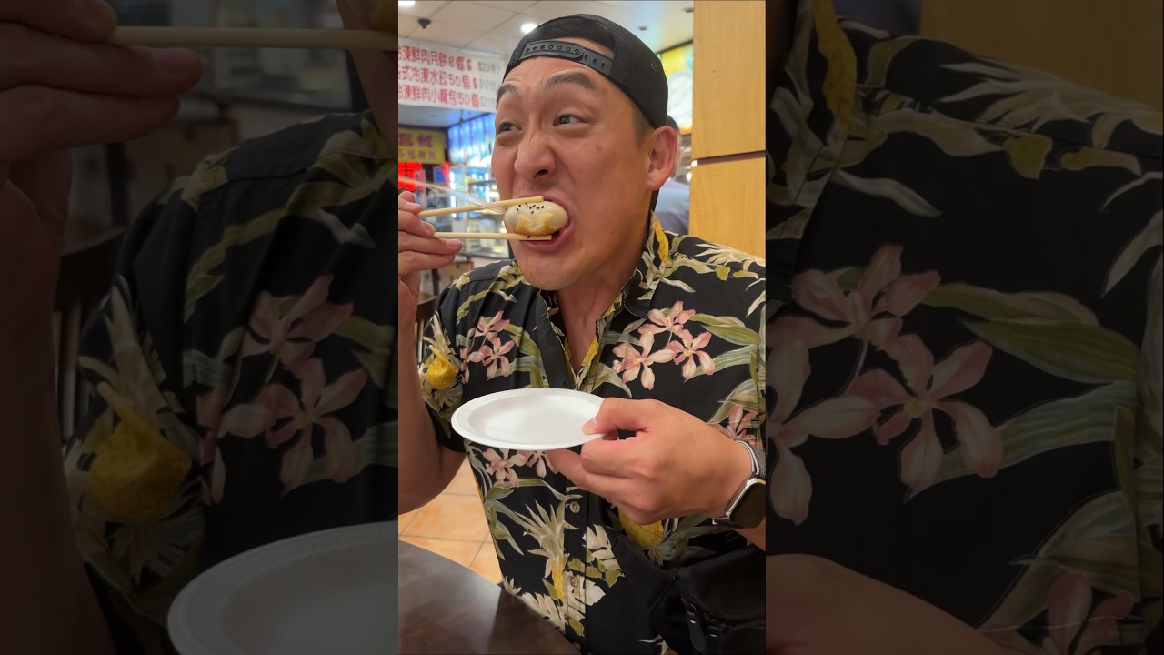 He was in the splash zone lol - soup dumplings from Kang Kang