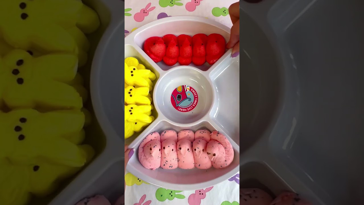 ASMR Peeps Candy Platter 🐣 #shorts #short #asmr #peeps #platter #easter #candy #candyfunhouse