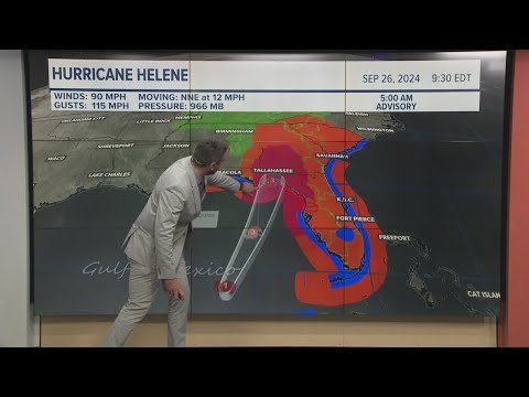 Tracking Hurricane Helene: Updates on the storm's path before landfall in Florida