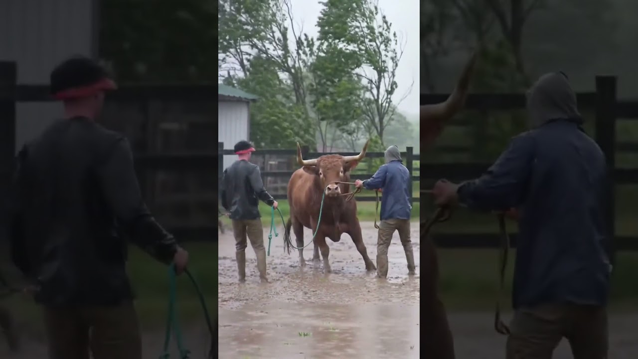 Unbelievable! Cow Resists Slaughter During Rainstorm – Eid al-Adha 2025
