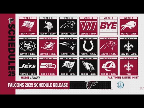 2025 Falcons schedule released