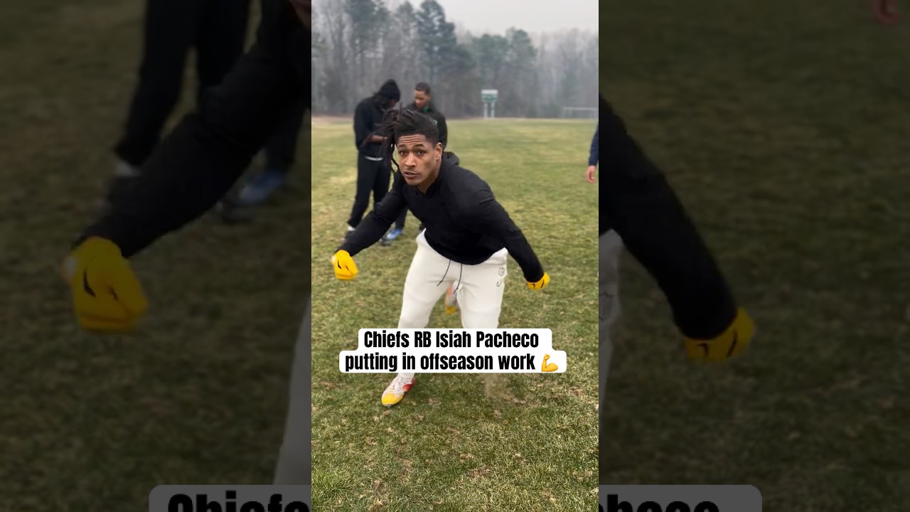 Isiah Pacheco training for the season 😤 (via bigplayskillz/IG)