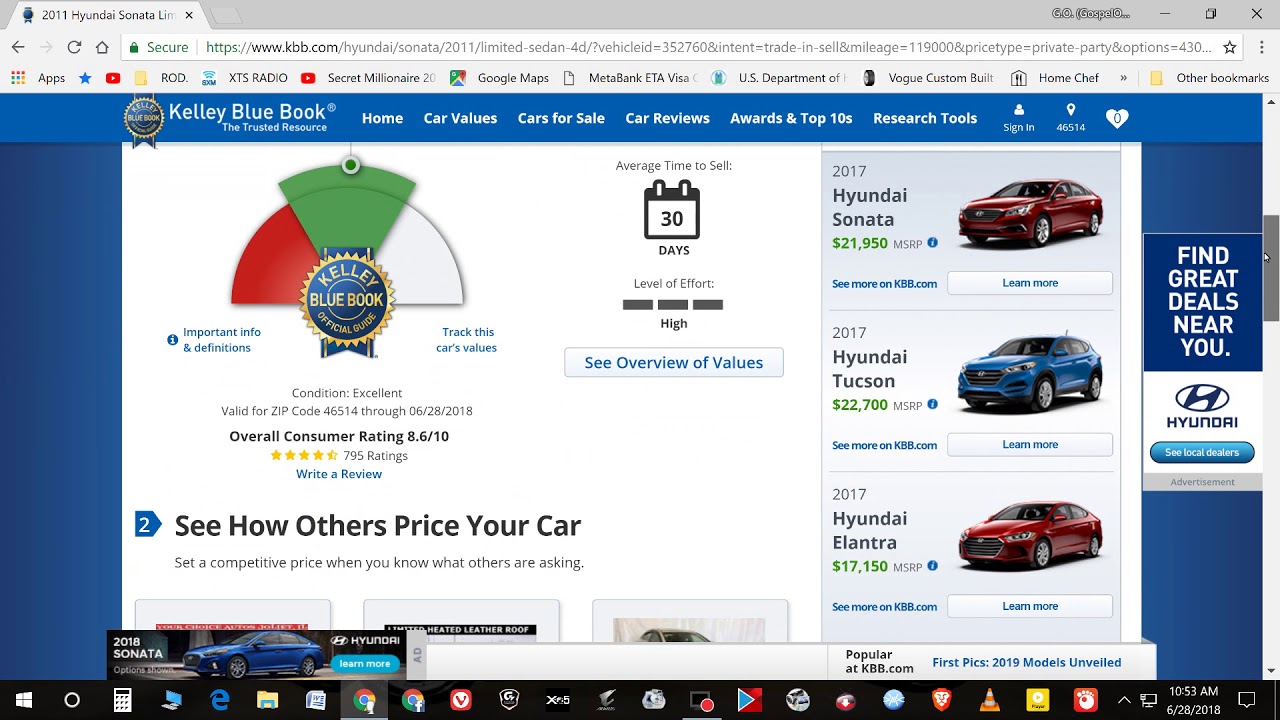 SONATA   Kelly Blue Book Value
