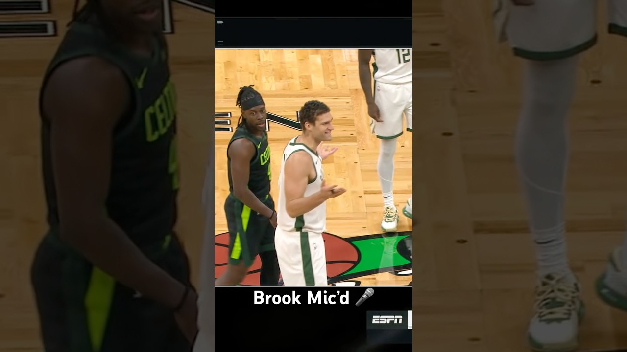 Brook Lopez gets attacked by Jrue Holiday while mic’d up 😂