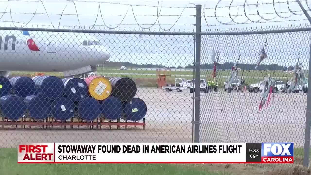 Dead body found in American Airlines landing gear compartment at Charlotte airport