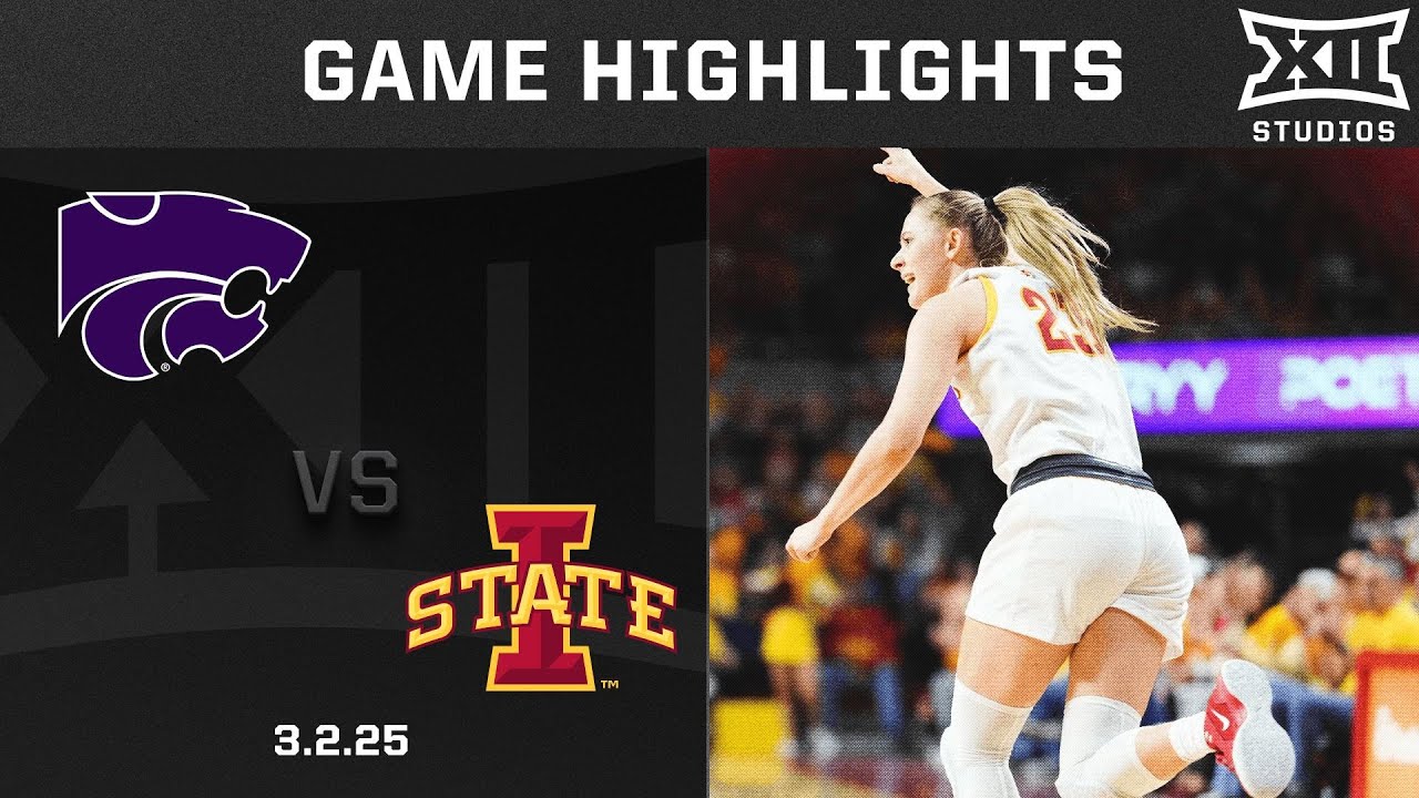 Iowa State vs. #14 Kansas State Game Highlights | 2024-25 Big 12 Women's Basketball
