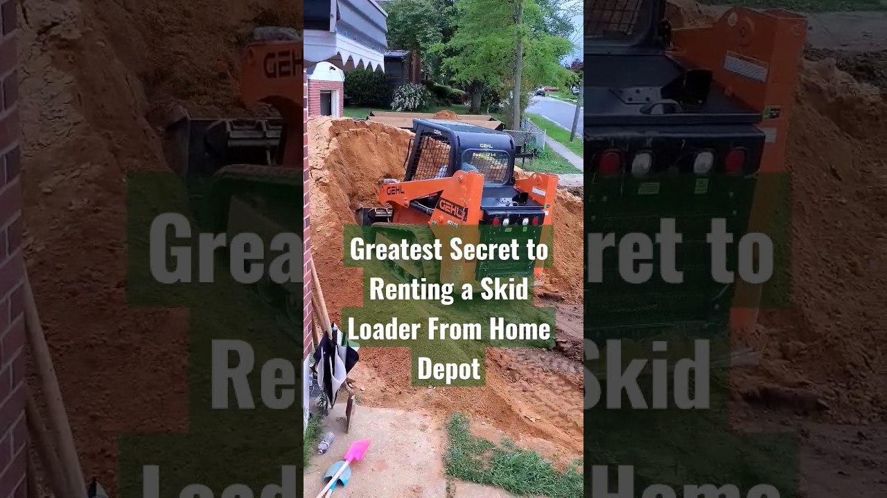 Great Secret For Renting a Skid Loader from Home Depot #skidloader #homedepot #rental #dyi #howto