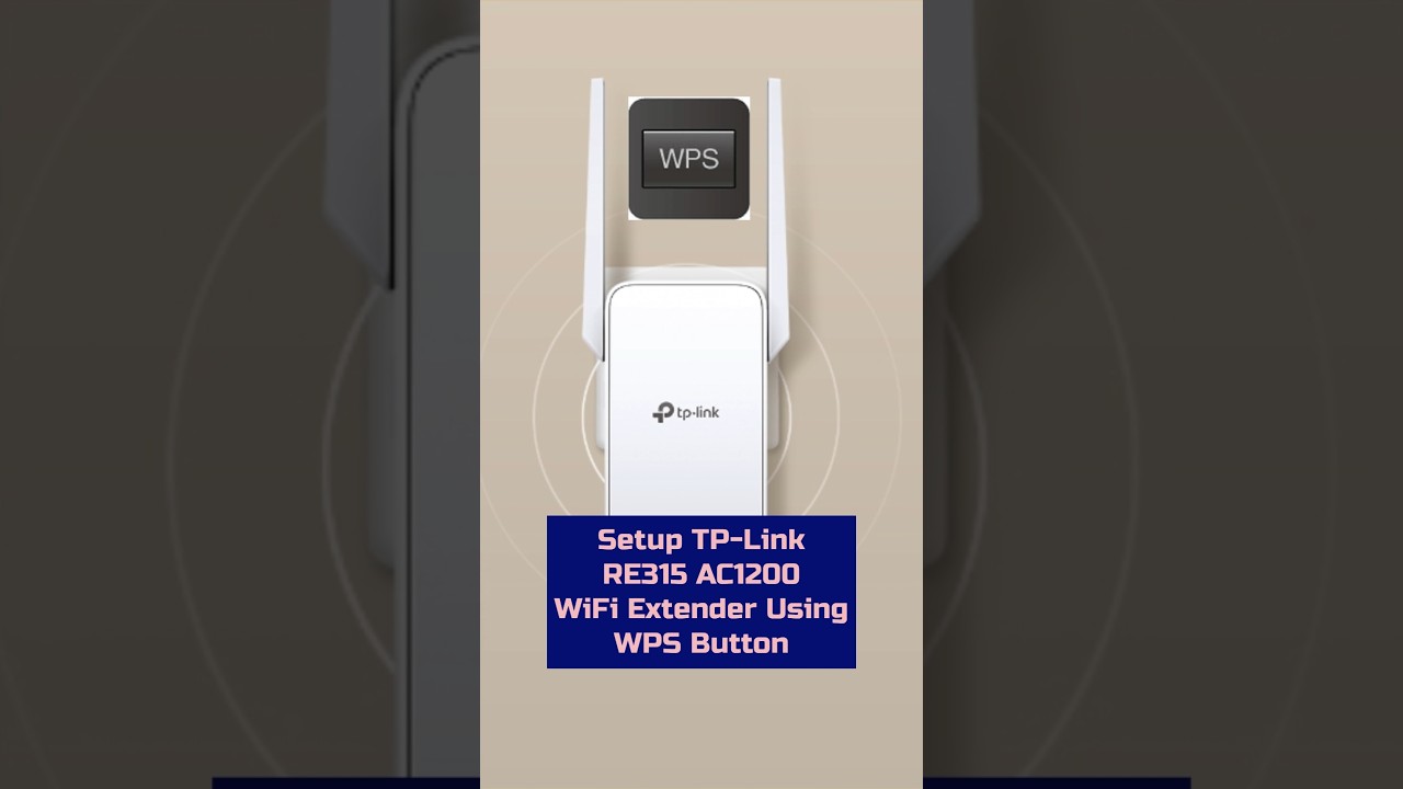 Tplink RE315 AC1200 Extender Setup Via WPS #tplink #wifiextender #wifirepeater