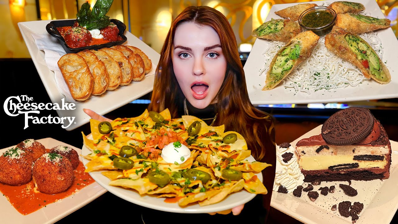 I Ate EVERYTHING on the CHEESECAKE FACTORY Happy Hour Menu! (26 Items!!)