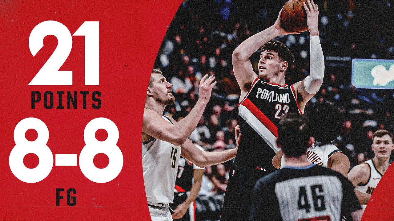 Donovan Clingan Highlights (Career-High 21 PTS, 8-8 FG) | Portland 117, Denver 146 | Feb 10, 2025