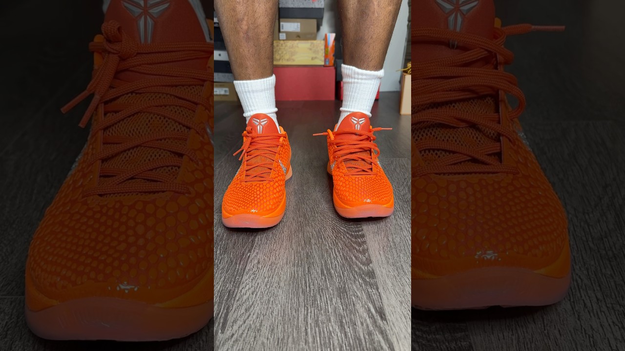 Nike kobe 6 total orange on feet