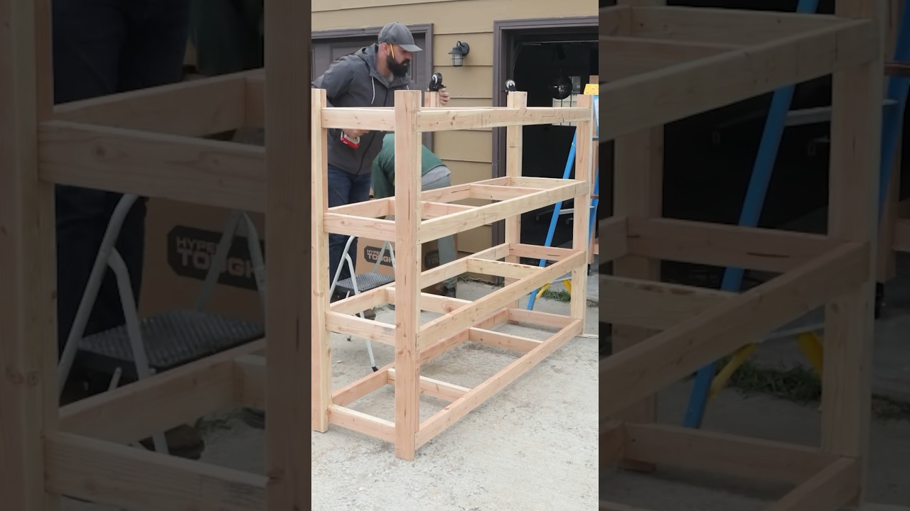 Sturdy Garage Storage Shelves on Wheels