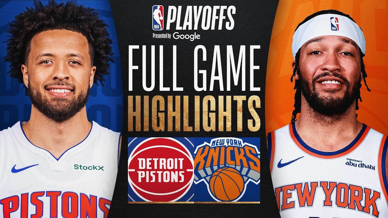 #6 PISTONS at #3 KNICKS | FULL GAME 2 HIGHLIGHTS | April 21, 2025
