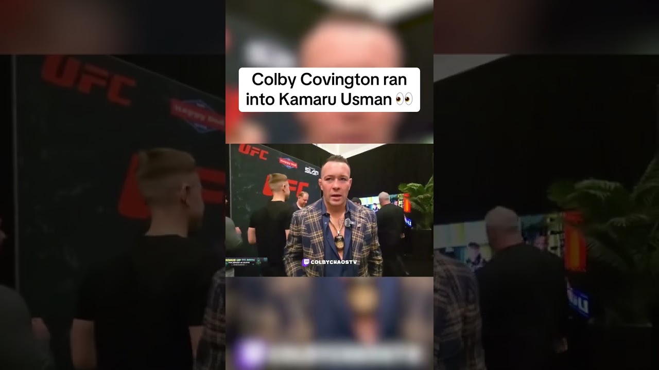 Colby Covington ran into Kamaru Usman 👀