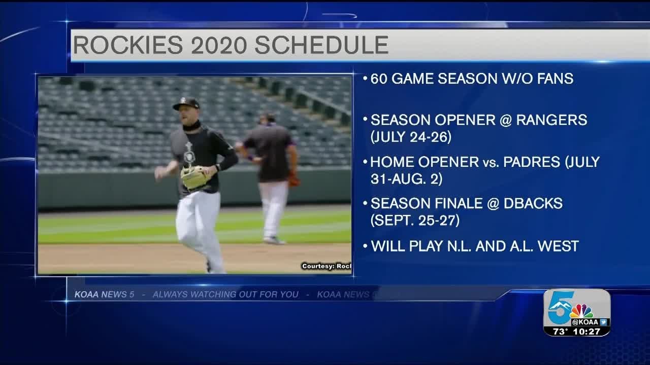 MLB announces new 2020 Rockies schedule