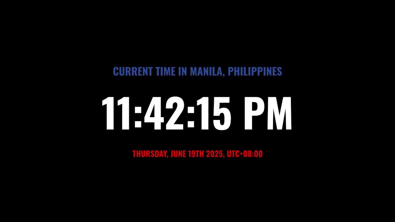 🔴 LIVE | Clock / Local time in manila philippines / what time is it now