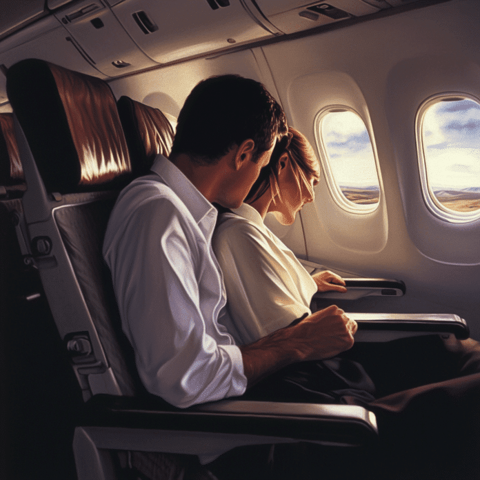 man cheating on flight