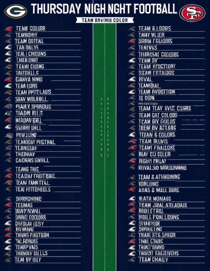thursday night football schedule