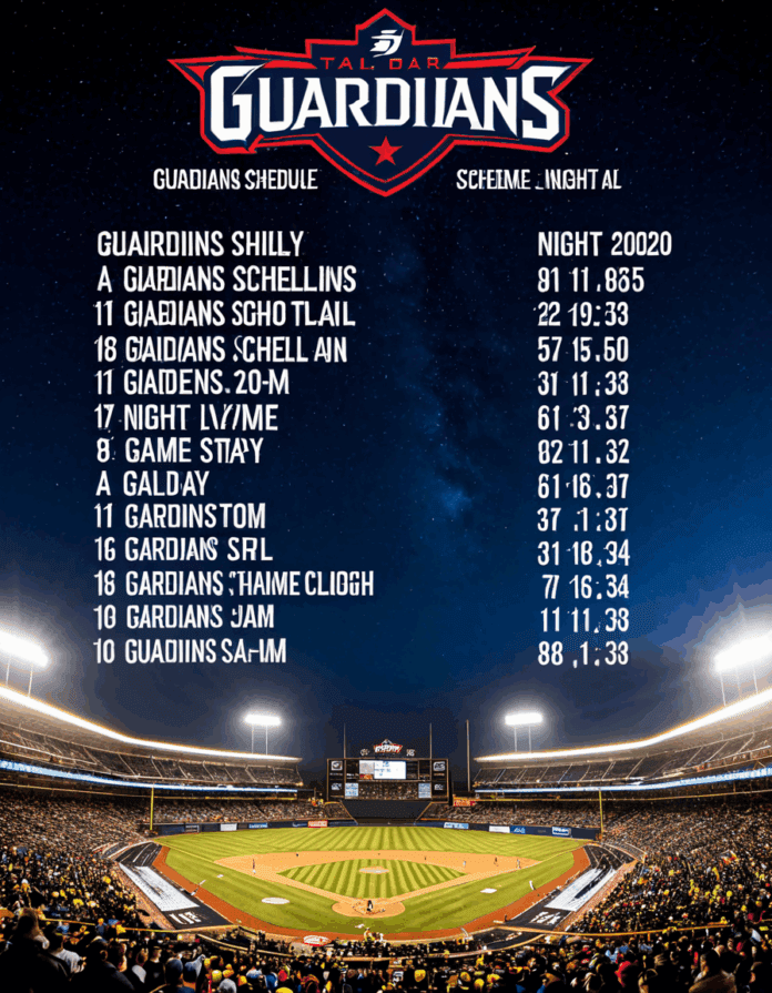 guardians schedule
