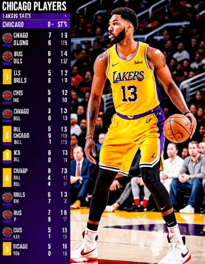 lakers vs chicago bulls match player stats