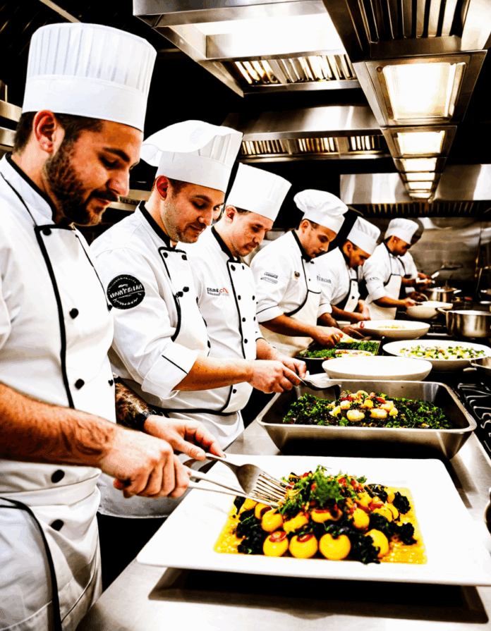 the kitchen