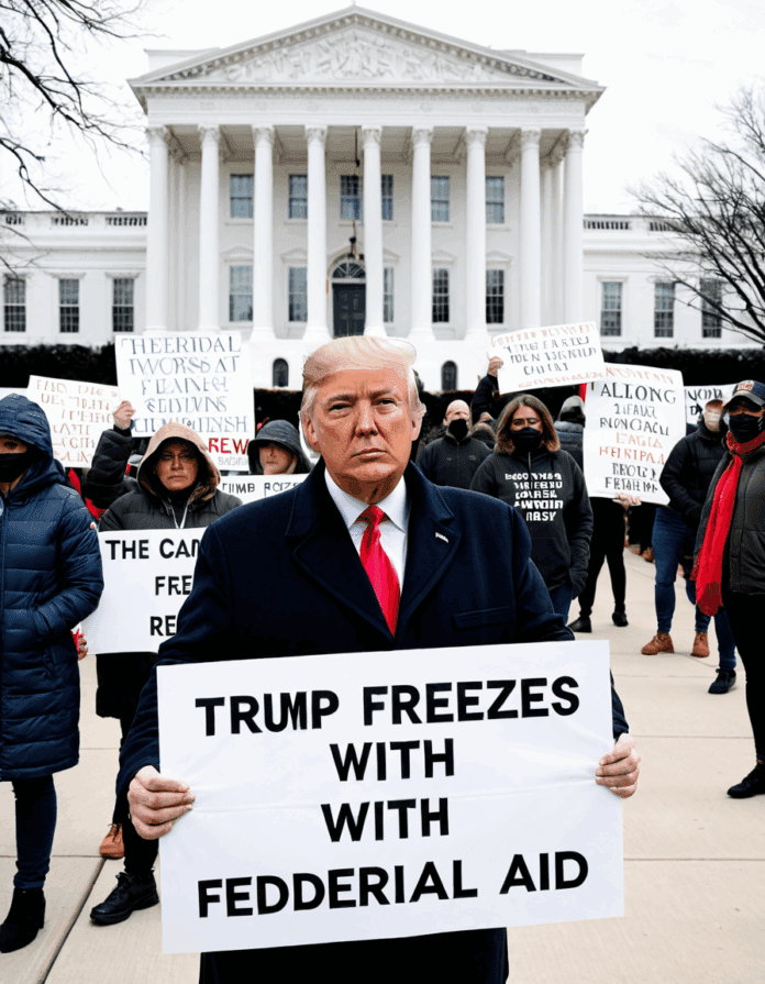 trump freezes federal aid