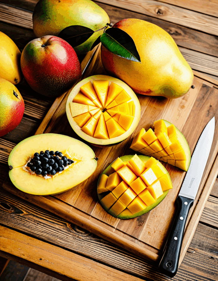how to cut a mango