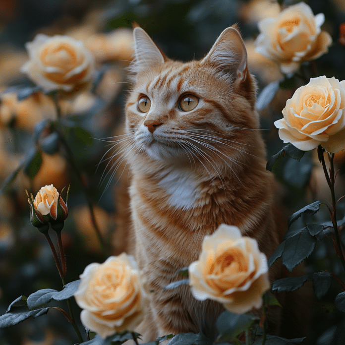 are roses toxic to cats