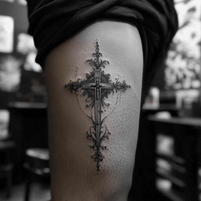 cross tattoos for men
