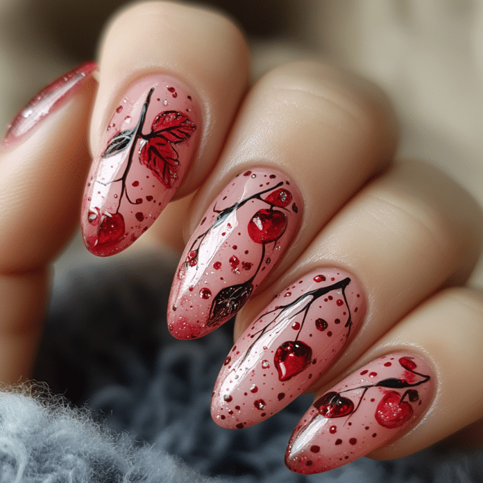 valentine nails